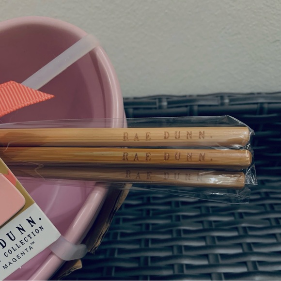 Rae Dunn Heart Bowl Set with Chopsticks • NWT - Picture 4 of 15